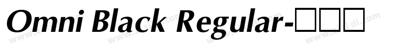 Omni Black Regular字体转换